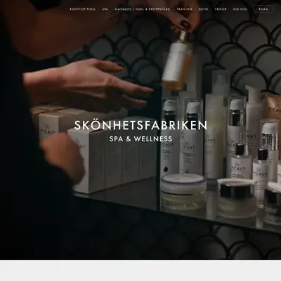 Skönhetsfabriken, www.skonhetsfabriken.se startsida 2026