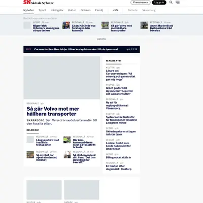 skovdenyheter.se webb-tv startsida 2020