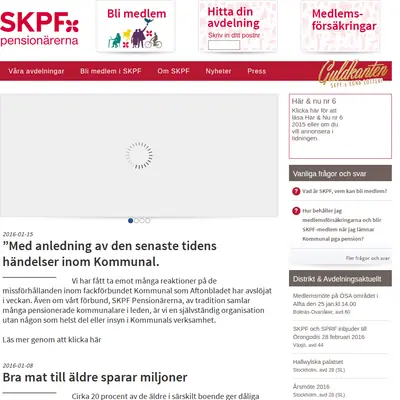 SKPF - Här&Nu startsida 2016