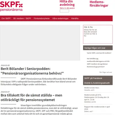 SKPF - Här&Nu startsida 2018