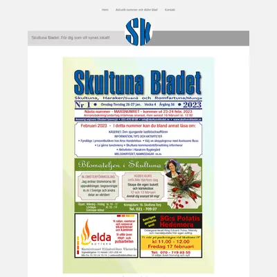 Skultuna Bladet startsida 2023