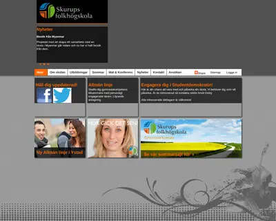 Radio Skurup, Folkhögskolan startsida 2016