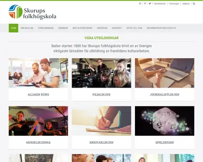 Radio Skurup, Folkhögskolan startsida 2021
