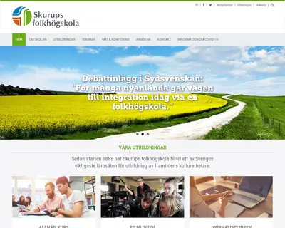 Radio Skurup, Folkhögskolan startsida 2022