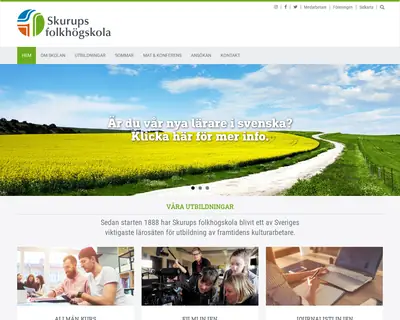 Radio Skurup, Folkhögskolan startsida 2025