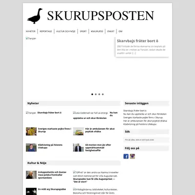 skurupsposten.se startsida 2021