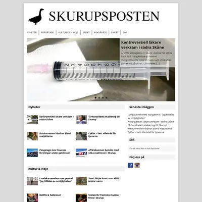 skurupsposten.se startsida 2022