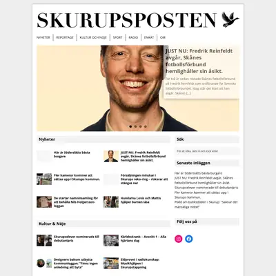 skurupsposten.se startsida 2025