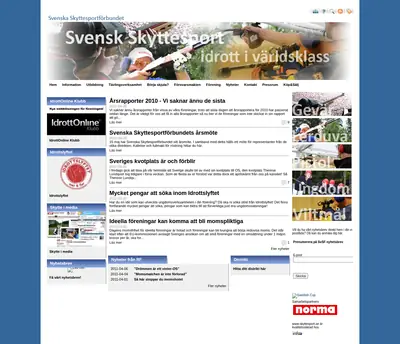Svensk Skyttesport startsida 2010