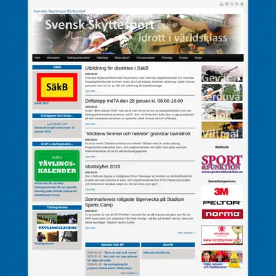Svensk Skyttesport startsida 2015