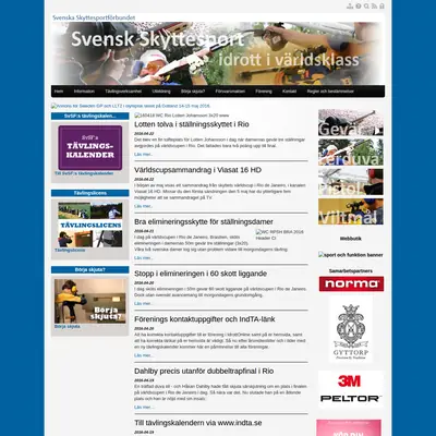Svensk Skyttesport startsida 2016