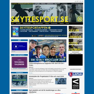Svensk Skyttesport startsida 2020