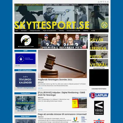Svensk Skyttesport startsida 2021