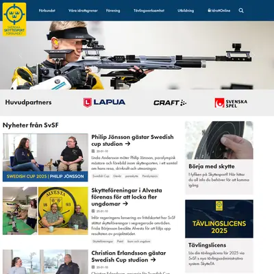 Svensk Skyttesport startsida 2025