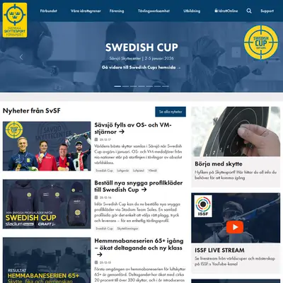 Svensk Skyttesport startsida 2026
