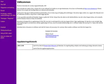 Slagrutan startsida 2001