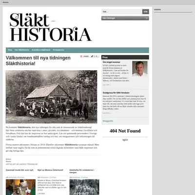 Släkthistoria startsida 2014