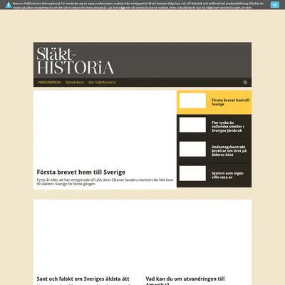 Släkthistoria startsida 2020