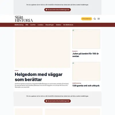 Släkthistoria startsida 2025