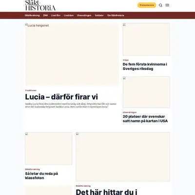 Släkthistoria startsida 2026