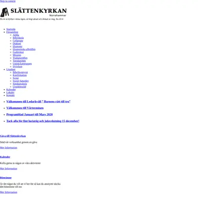 Slättenkyrkan startsida 2020