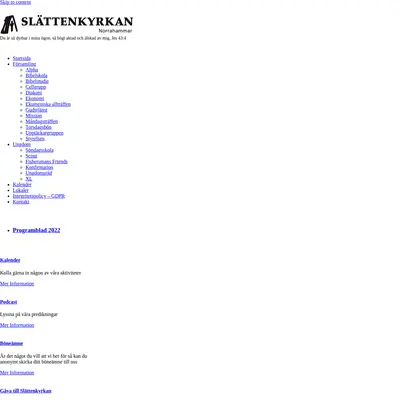 Slättenkyrkan startsida 2022