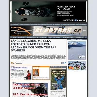 Sledtrax startsida 2017