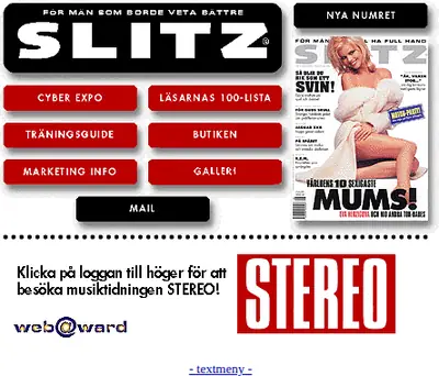 slitz.se startsida 1996