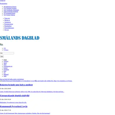 Smålands Folkblad startsida 2015