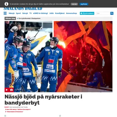 Smålands Folkblad startsida 2016