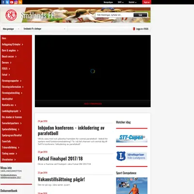 Smålands Fotbollförbund startsida 2018