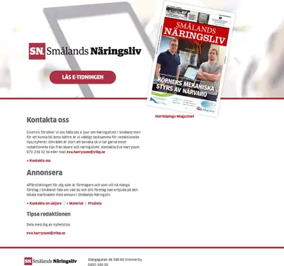 Smålands Näringsliv startsida 2026