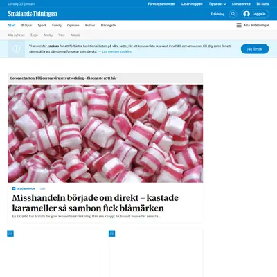 www.smalandstidningen.se startsida 2021