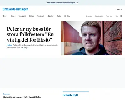 www.smalandstidningen.se startsida 2025