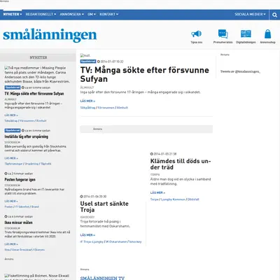 www.smalanningen.se startsida 2014