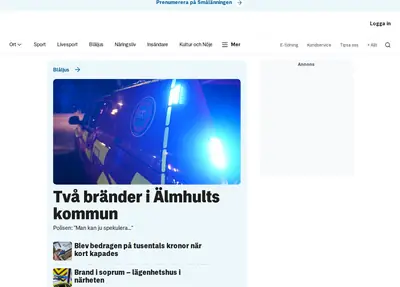 Smålänningen Webb-tv startsida 2026
