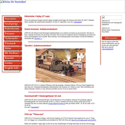 Smalspårigt startsida 2003