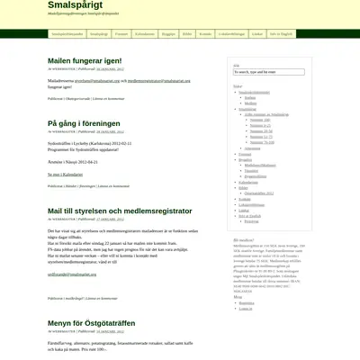 Smalspårigt startsida 2012