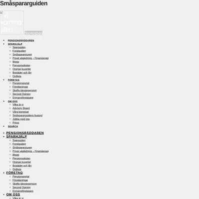 Småspararguiden, smaspararguiden.se startsida 2018