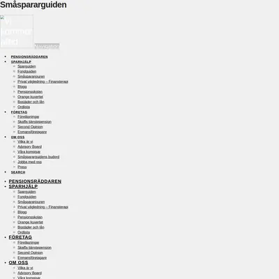 Småspararguiden, smaspararguiden.se startsida 2019