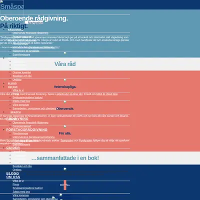 Småspararguiden, smaspararguiden.se startsida 2022