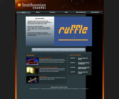 Smithsonian Channel Selects startsida 2007