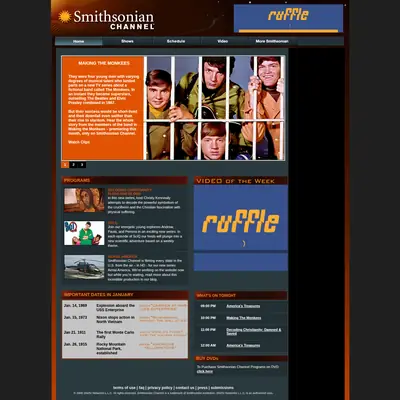 Smithsonian Channel Selects startsida 2009