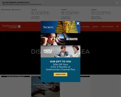 Smithsonian Channel Selects startsida 2020