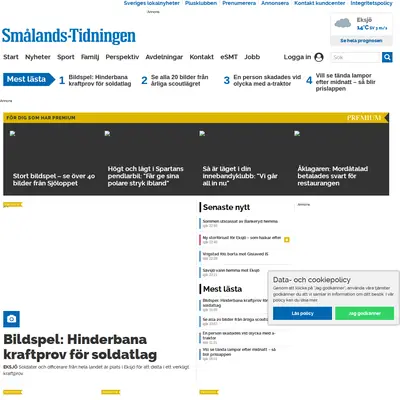 Smålands-Tidningen startsida 2018