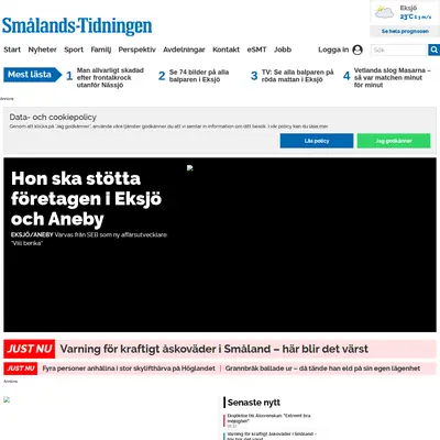 Smålands-Tidningen startsida 2019
