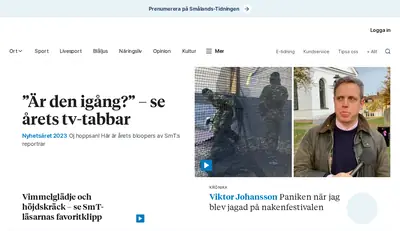 Smålands-Tidningen startsida 2024