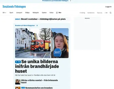 Smålands-Tidningen startsida 2026