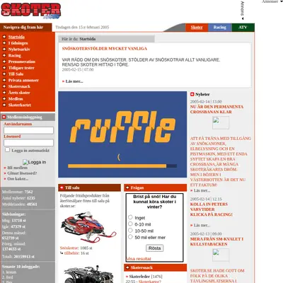 SNOWMOBILE startsida 2005