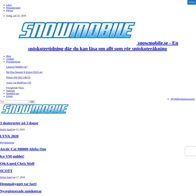 SNOWMOBILE startsida 2019